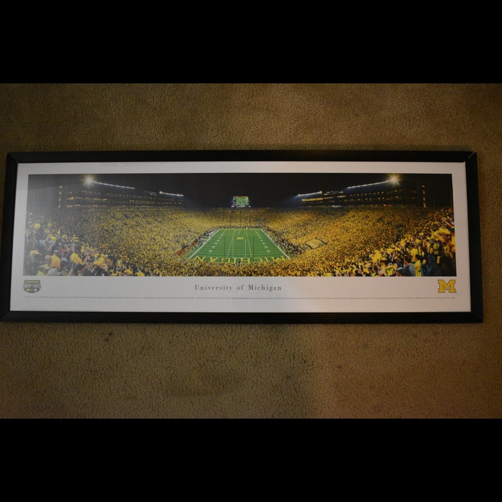 Blakeway Panoramic Michigan vs Norte Dame *FRAME NOT INCLUDED*